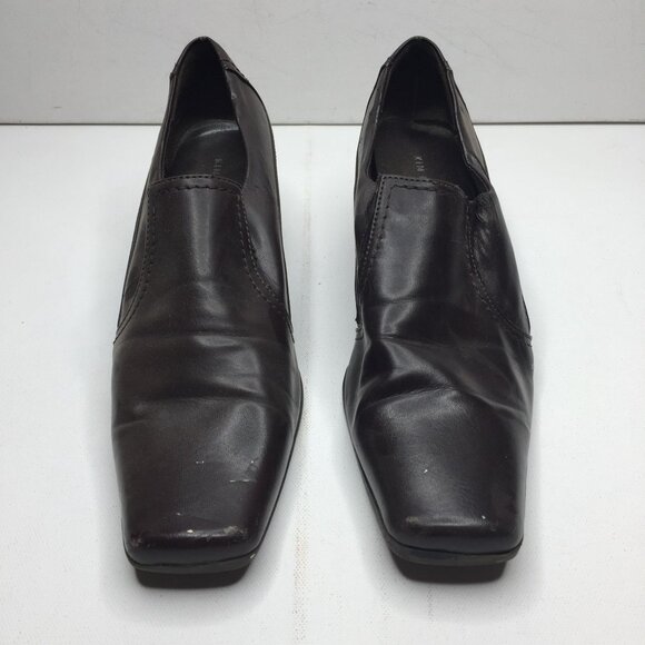 Vintage Womens Kim Rogers Brown Ankle Bootie Block Heels Church Office Size 9 - Picture 2 of 10